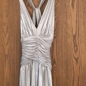 Wow 😮Silver full length Calvin Klein Dress!